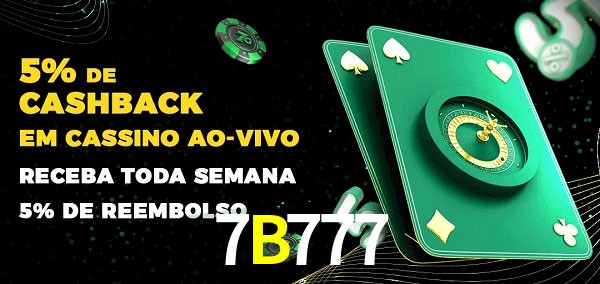 Promoções do cassino ao Vivo 7B777